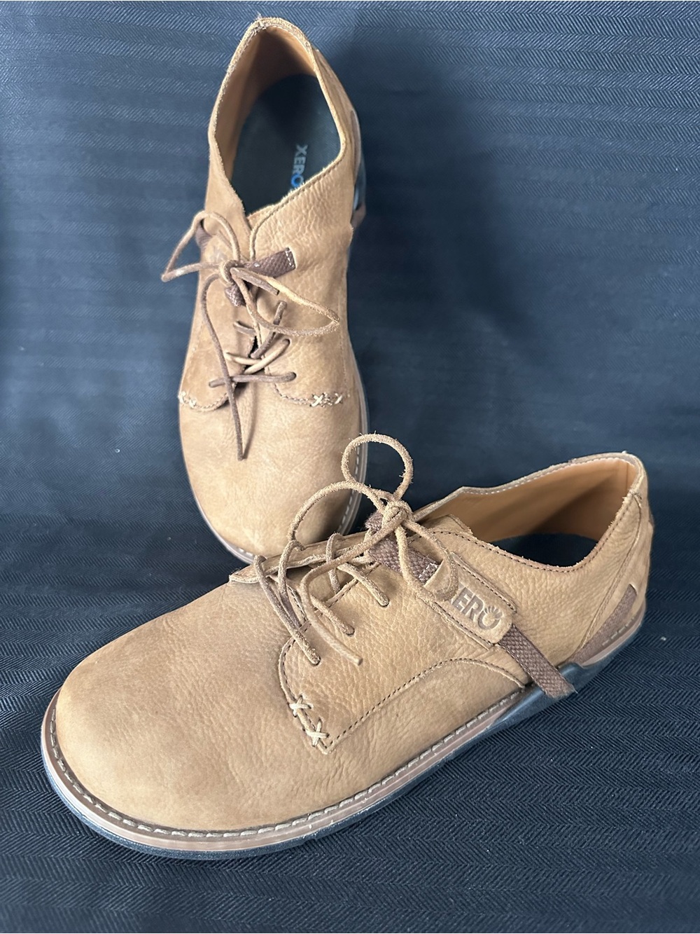 Xero Shoes Men’s Alston Tan Leather Barefoot Oxfords 9.5 ✨👞